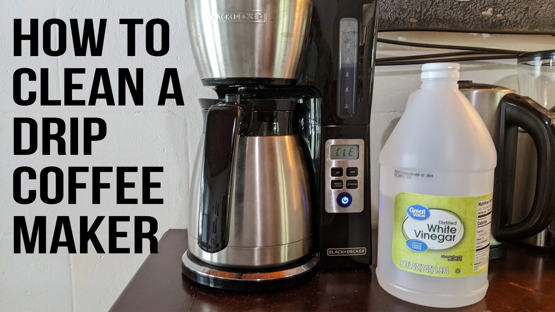 Clean Coffee Maker Vinegar How to Clean a Coffee Maker - Glass or Metal Carafe (Same Process)